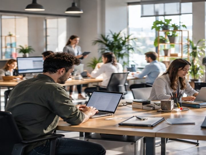 İşyeri sigortası için modern ofis ortamı
